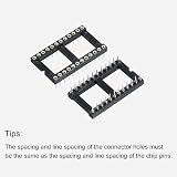 sourcing map 24 Pin DIP IC Socket Adapter Round 2.54mm Pitch PCB Board view 4