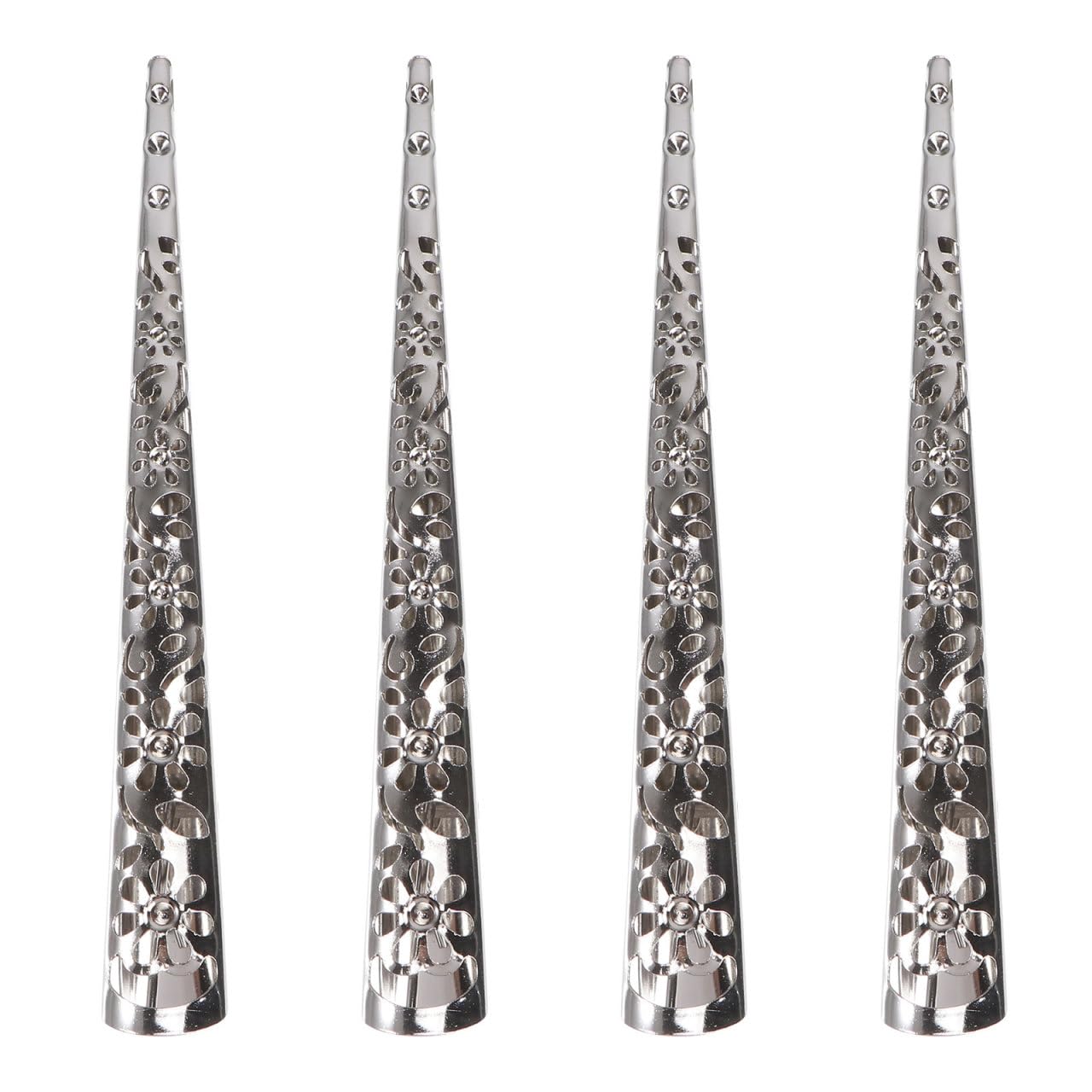 Lurrose 4pcs Duckbill Clips for Women Metal Hollow Style Hair Clip Long Alligator Hair Pins for Ladies Girls Party, Wedding, Travel, Shopping