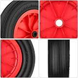Trintion 14" Puncture Proof Solid Wheelbarrow Wheel 3.50-8 Red view 8