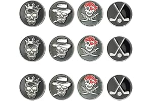 GOLTERS Golf Ball Markers Assorted Patterns Value Pack of 12 Golf Gifts, Golf Cap Clips and Divot Repair Tools Partner Accessories Sets for Men Women Golfer