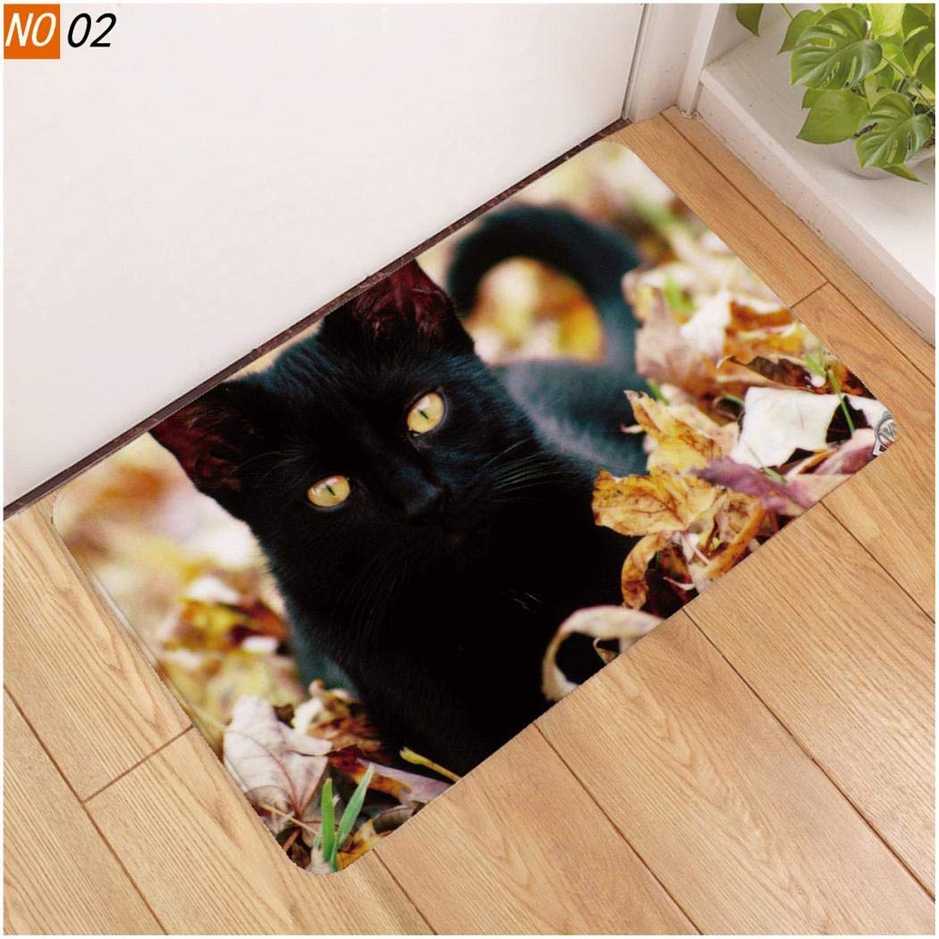 fnemo 1PCS Fashion Water-absorb Floor Bath Mat Charming Cats Memory Foam Anti-slip Floormat Area Rugs
