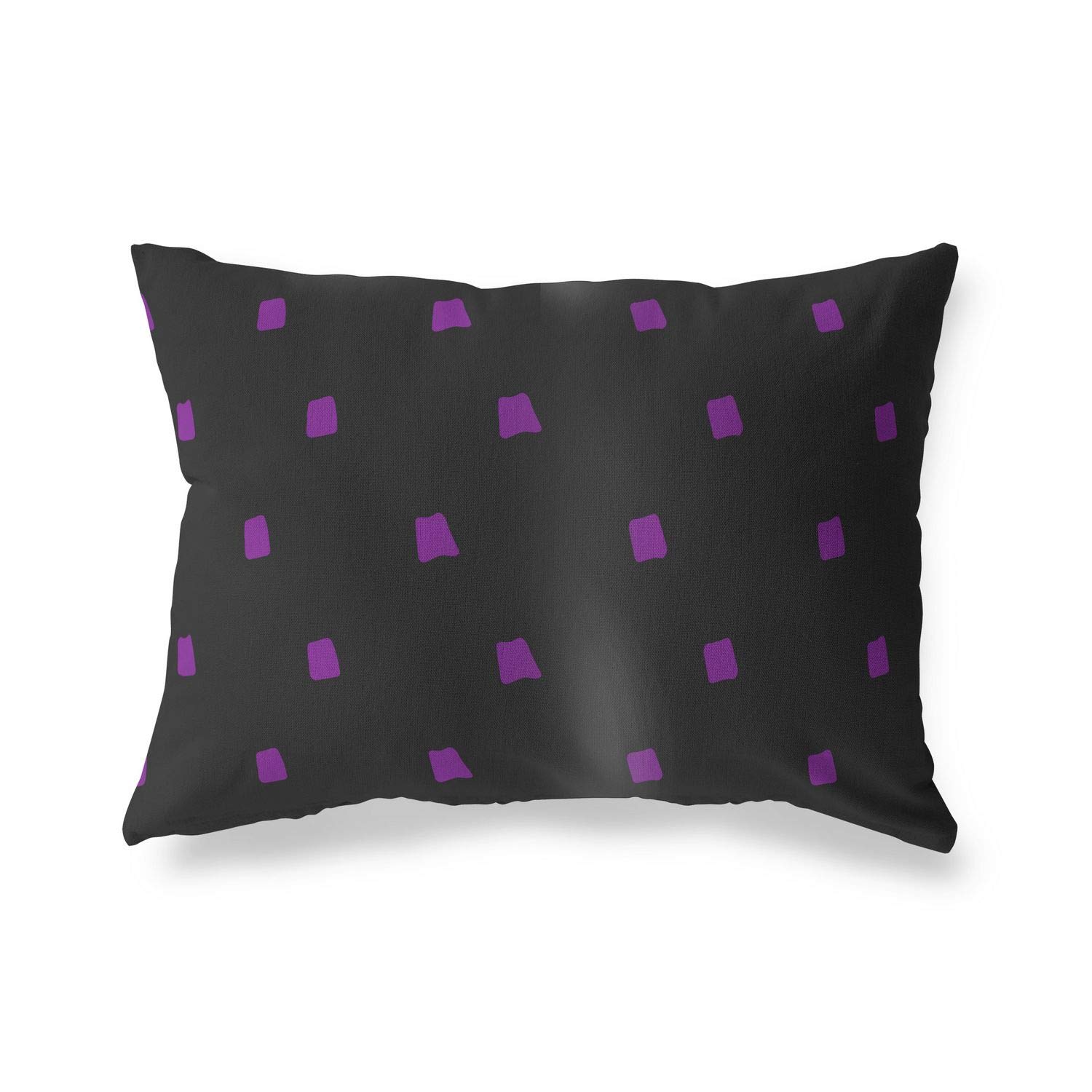 BonaMaison Decorative Cushion Cover, Purple-Black Throw Pillow Covers, Home Decorative Pillowcases for Livingroom, Sofa, Bedroom, Size: 45X60 Cm - Designed and Manufactured in Turkey