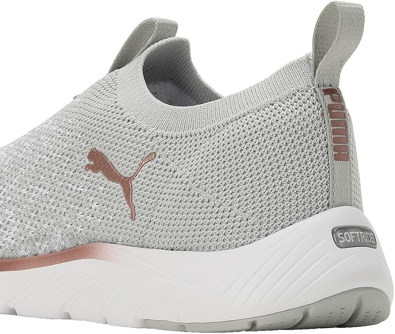 Damen Softride Remi Slip-on Knit Wn's Road Running Shoe, Ash Gray White Rose Gold, 38 EU