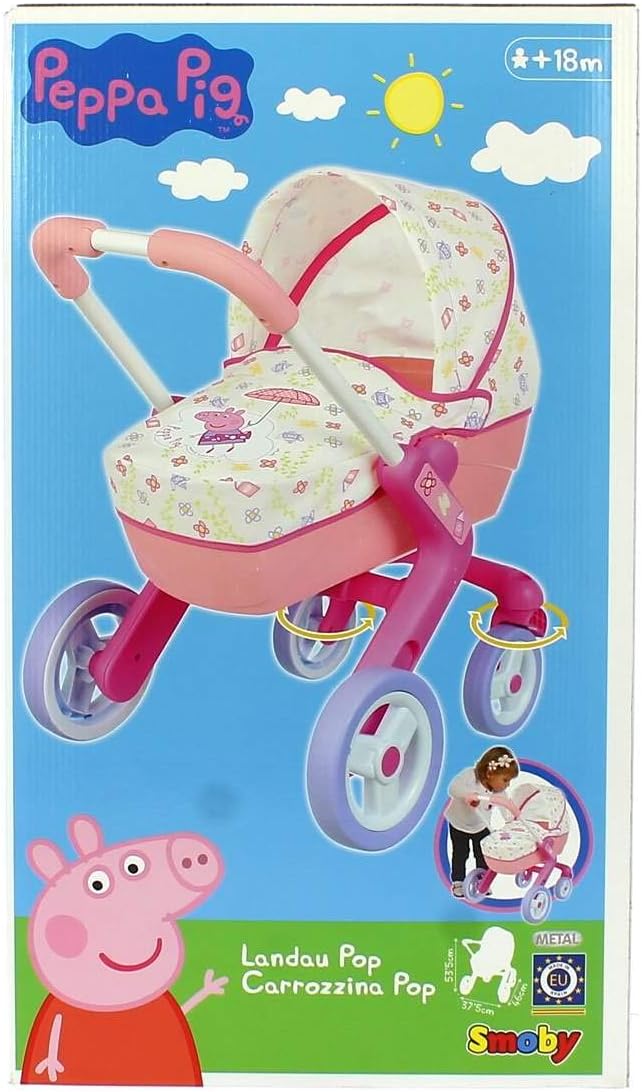 smoby peppa pig pram