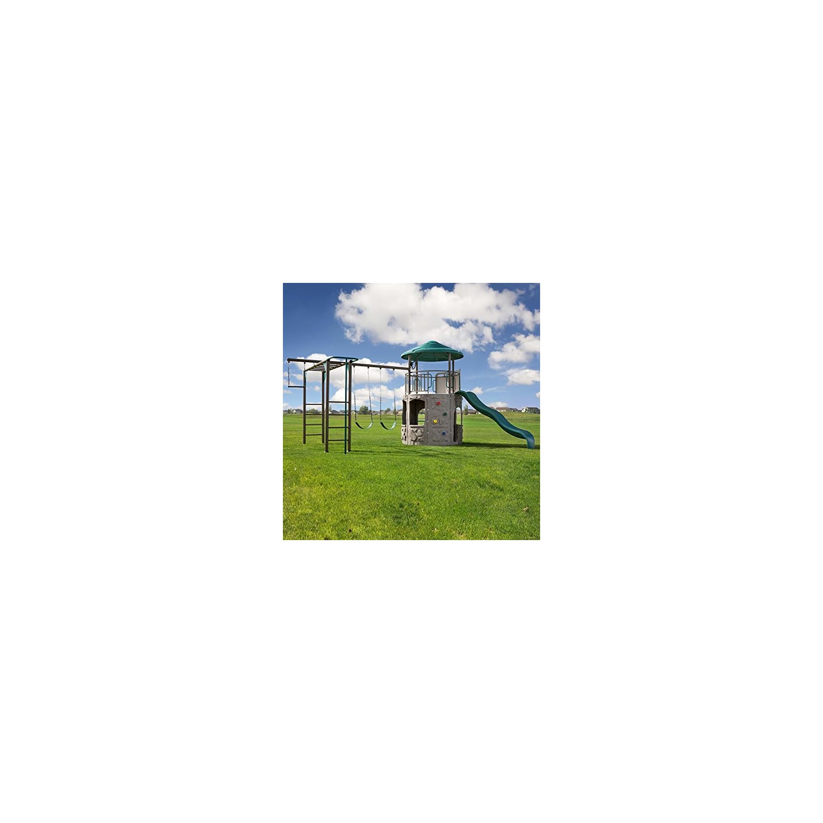 Lifetime 90630 Products Adventure Tower Deluxe Playset, Green Epic