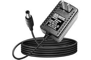 12V 2A 6ft Long Power Supply Adapter, 100-240V 50/60Hz AC to DC 24W Switching Adapter for LED Strip Lights, Keyboard, BT Spea