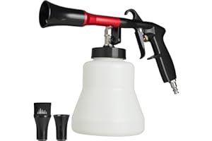 PARAROSE Car Cleaning Gun Detailing Interior Dryer Air Blow Gun, High Pressure Blower Gun, Car Detailing Kit Interior Cleaner（1L Capacity，Black）