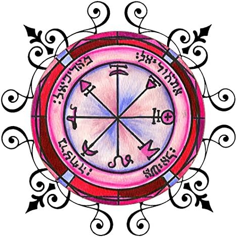 2 Temporary Tattoos Solomons 1st Seal of Mars for Courage, Ambition, Stride