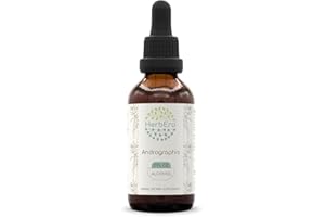 HERBERA Andrographis A60 Alcohol Herbal Extract Tincture, Andrographis (Fah talai jone, Chuan Xin Lian, Andrographis paniculata) Dried Herb (2 fl oz)