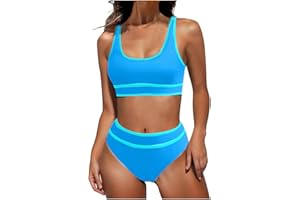 SHOPESSA Womens Swimsuits High Waisted Bikini Set Tank Top Tankini Tops with Swim Bottoms Beach Resort Wear