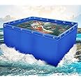LITAITAI Pool Above Ground Canvas Fish Pond,PVC Canvas for Ponds,Outdoor Koi Pond,Indoor Pond Aquarium,Above Ground Garden Ponds,Fish Bowls,Pool for Breeding Koi,No frame included