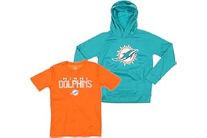 Outerstuff NFL Youth Boys (8-20) Two Piece Performance LS Fleece Hoodie and SS Tee 2 Pack Combo Set, Team Variation
