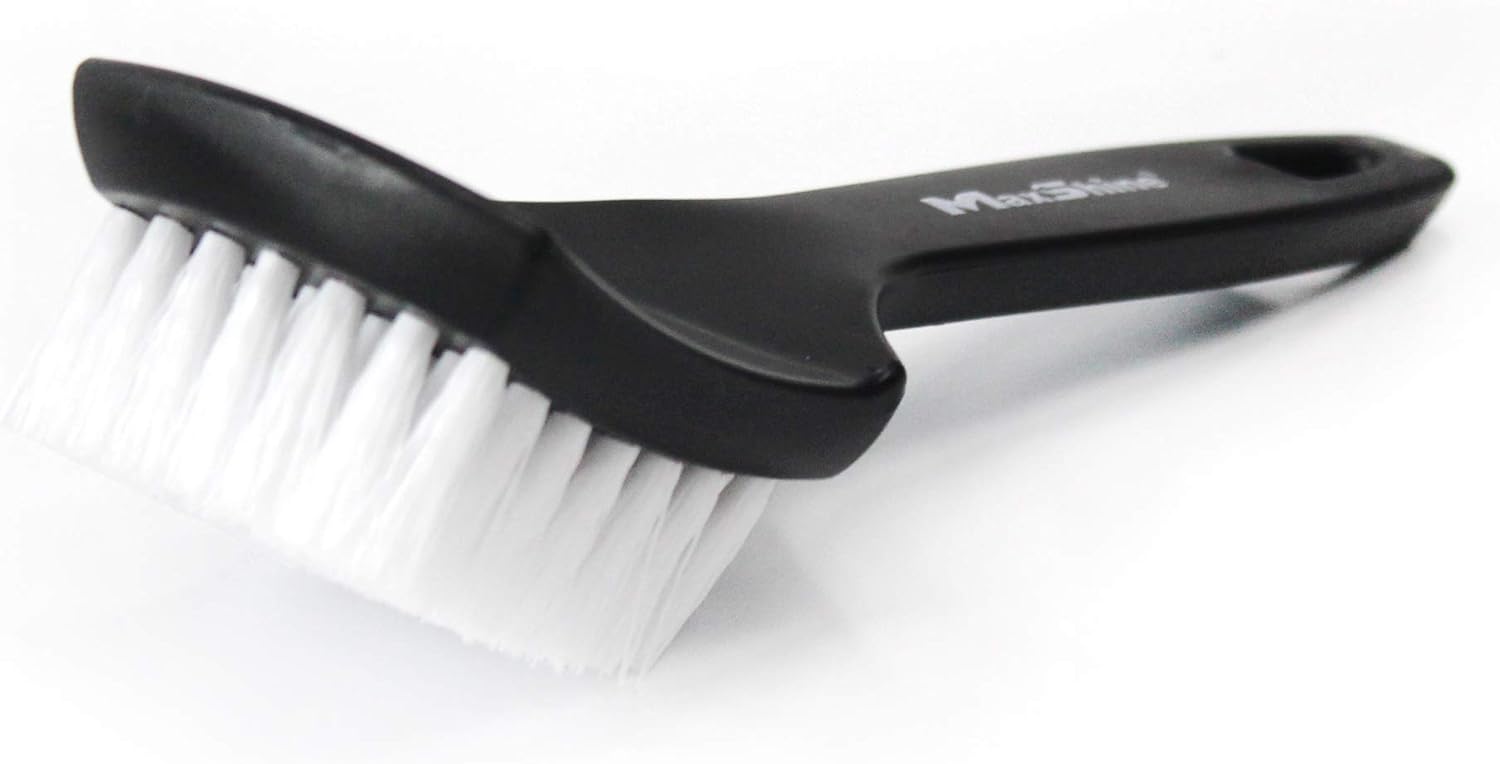 Maxshine All Purpose Long Handled Stiff Bristle Brush, Perfect for Tire & Carpet, Home/Office Cleaning: Automotive