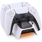 P5 Controller Charging Dock for PlayStation 5 - Fast Charge Station with LED Indicator & Smart Chip Protection - Wireless Game Controller Charger Accessories for Dual Remote Setup