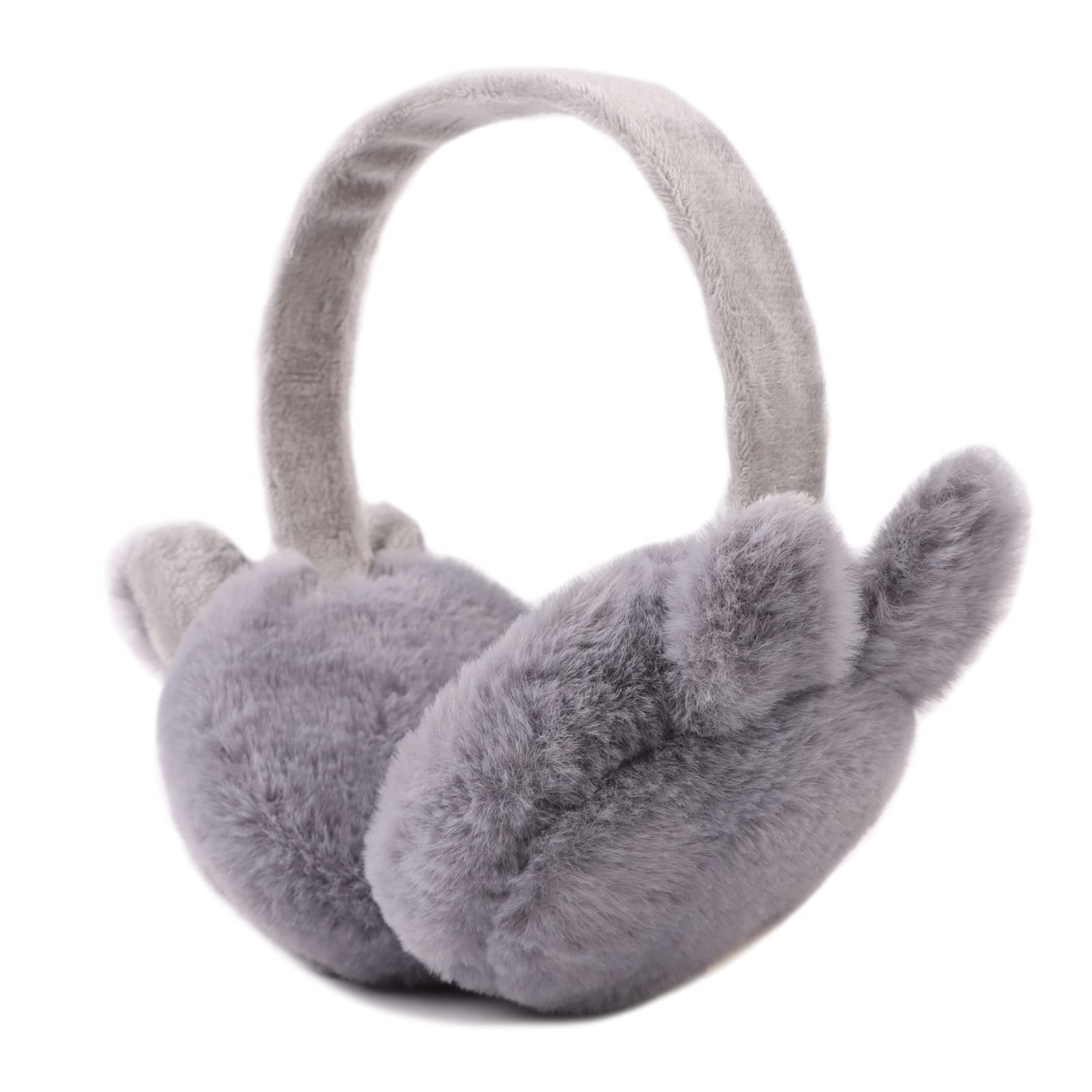 Photo 1 of Peecabe Winter Kids Earmuffs Warm Girl Ear Muffs For Toddler Kid Children Earmuff with Cat Ears Girls Ear Warmer (Gray Bunny)