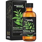 Green Tea Essential Oil by Wholesale Botanics | Premium Grade 100% Undiluted Essential Oil | for Aromatherapy, Soaps, Lotions, & Candles | Vegan & Cruelty Free (2 Fl Oz)