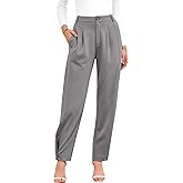 BTFBM Women's Pants Spring Fall 2026 Casual High Waist Trousers Tapered Slacks Pockets Dressy Business Work Outfits