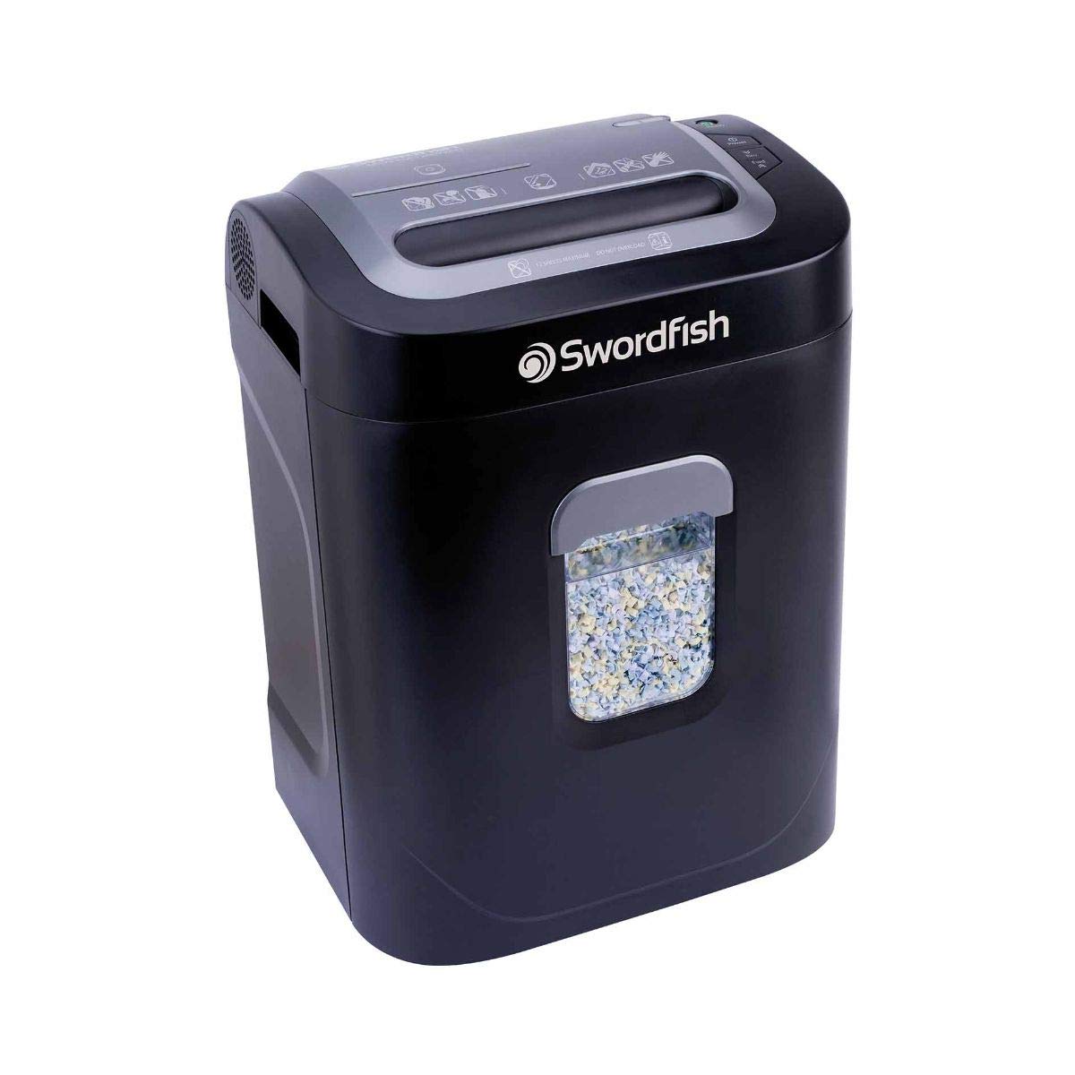 Swordfish 1200XXCD 12 Sheet Micro Cut High Security Paper/Document Shredder ref: 40237, Black