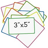 12 Pack Magnetic Dry Erase Labels 3x5 Inches - Reusable Magnetic Name Tags & Mini Dry Erase Board for Refrigerator, Classroom