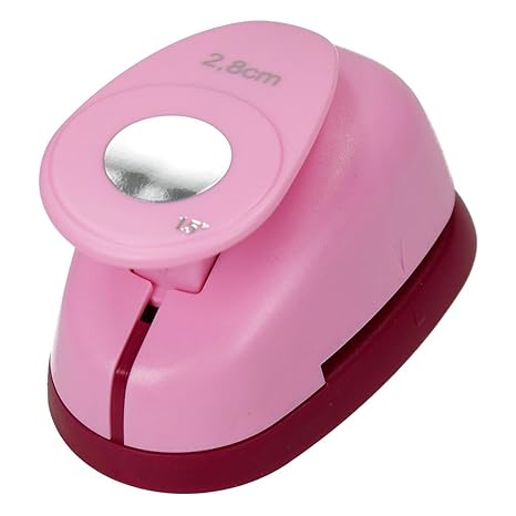 efco Stanzer L, Kreis 1-1/8 Inch Motivstanzer, Kern: Metall, pink, 9,5 x 6,5 x 6 cm