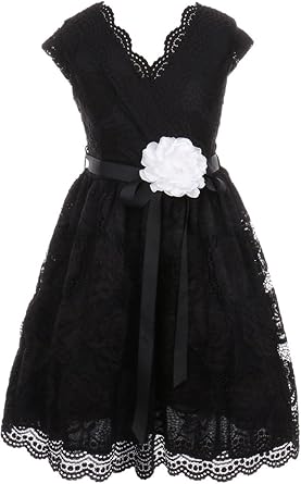 black & white flower girl dresses
