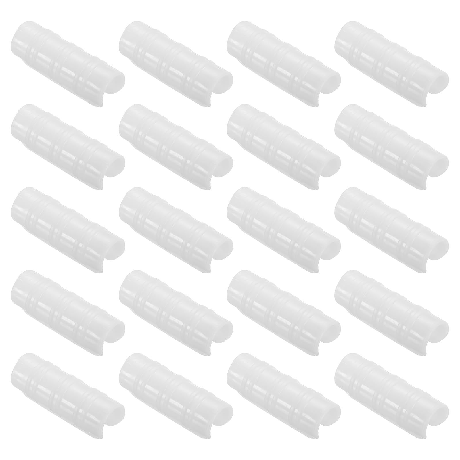 PATIKIL Greenhouse Clamp, 60 Pack Plastic Garden Buildings Tube Hoop Clips for 1" 25mm Pipe Greenhouse Film Frame Sunshade Net, White