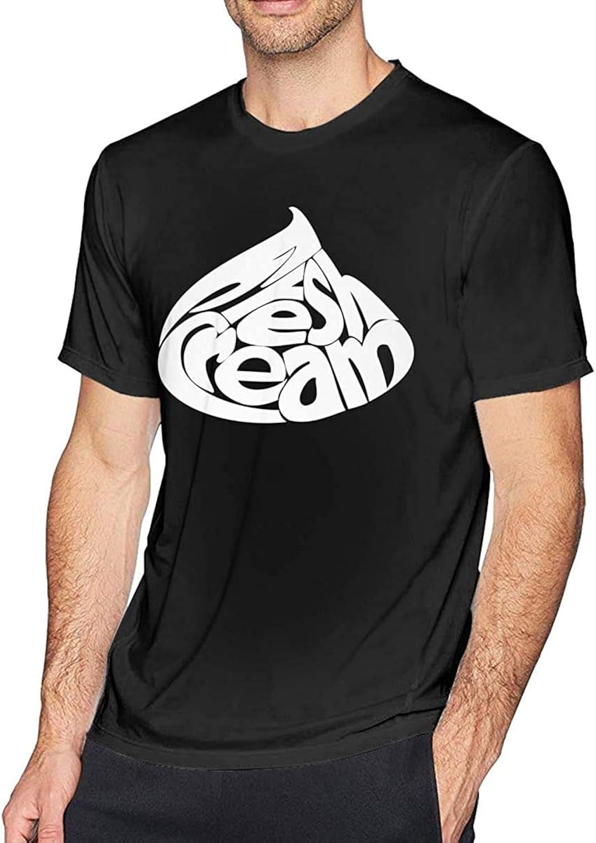 Cream Band Logo Men's Short Sleeve TShirt Black, Black, 5XLarge