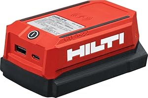 Hilti CU 4-22 Nuron USB Charger Adapter, Heavy‑Duty Fast Charging Power Bank with Wireless Charging, USB‑C PD & USB‑A Ports f