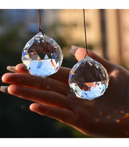 Amazon.com: 40 公釐施華洛世奇水晶透明水晶球棱鏡8558-40 : 露臺