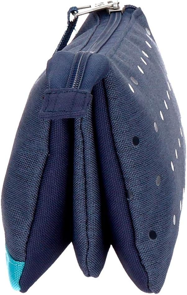 Pepe Jeans Molly Triple Pencil Case Blue 22x12x5 cms Polyester, 22 cm - Image 4