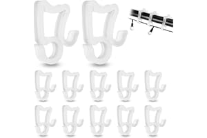 Xinjoduz 60PCS Christmas Light Clips, Hooks for Outdoor String Lights Mini Plastic Gutter Clips Weatherproof Outdoor Light Hooks for Seasonal Lighting Holiday Party Decorations(White)