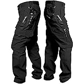 YKS JOOB Mens Military Tactical Cargo Pants, Water Resistant Ripstop EDC Work Pants Lightweight Combat Hiking Pants