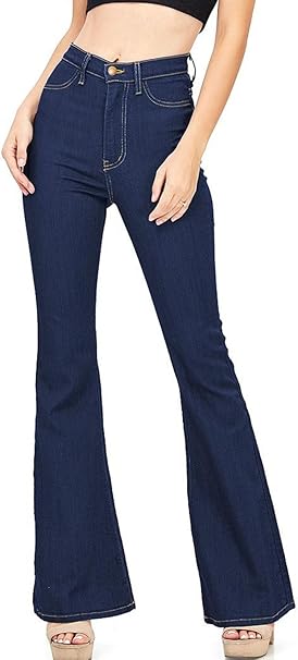 Amazon Com Geckatte Womens Juniors Bell Bottom Jeans High Waist