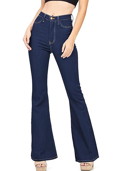 high waisted bell bottom jeans amazon