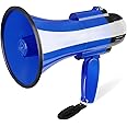 MGROLX Portable Megaphone Spearker/Bullhorn-with Built-in Siren/Alarm-Music-30 Watt Power & 800 Yard Range-Sliding Volume Adjustment-Powerful and Lightweight-ER46S