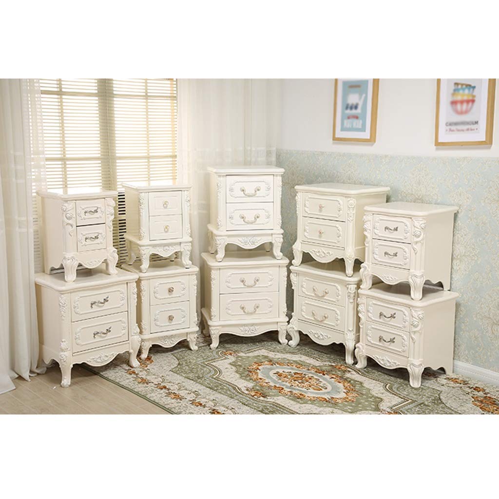 Farbe : 8830 Geschnitzter Nachttisch Mini-dekorativer Kabinett-Weiß