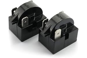 RLECS 2pcs 3 Pin Coolers Compressor Starter QP-02-4.7 PTC Refrigerator Start Relay 4.7 ohm