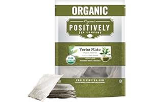 Organic Positively Tea Company, Yerba Mate Tea Bags (Unsmoked), 100 Count, Eco-Friendly Tea Bags, Non-GMO