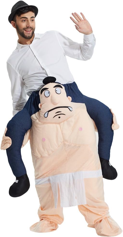 YEAHBEER Piggyback Ride On Riding Shoulder Adult Costume Carry Me Unisex Fancy Dress (Sumo)