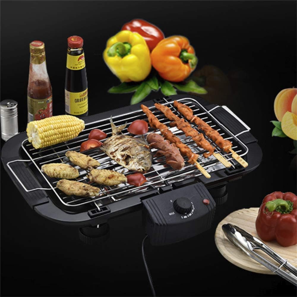 Review Portable Electric Smokeless Portable BBQ Indoor Barbecue Grill Water Filled Drip Tray