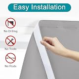 Maritown Blackout Door Curtain 1 Panel French Door Tie Up Easy Install view 2