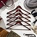 Zober Solid Cherry Wood Suit Hangers -20 Pack - with Non Slip Bar and Precisely Cut Notches - 360 Degree Swivel Chrome Hook - Cherry Finish Super Sturdy and Durable Wooden Hangers