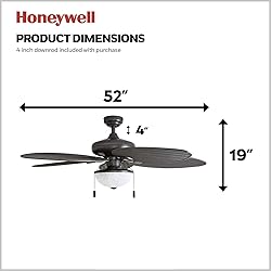 Honeywell Ceiling Fans Inland Breeze, 52 Inch