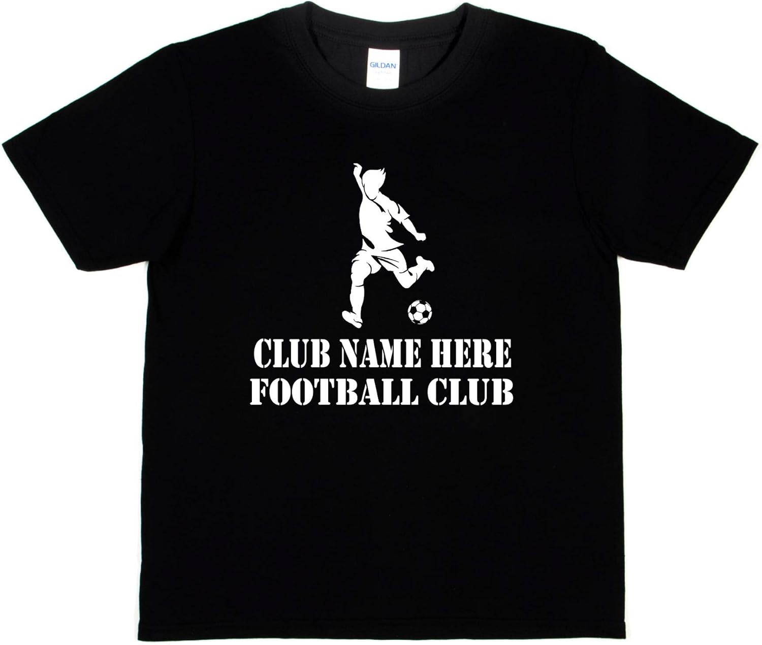 Print4u Football Club Name Here Personalised Kids T-Shirt: Amazon.com.au: Fashion