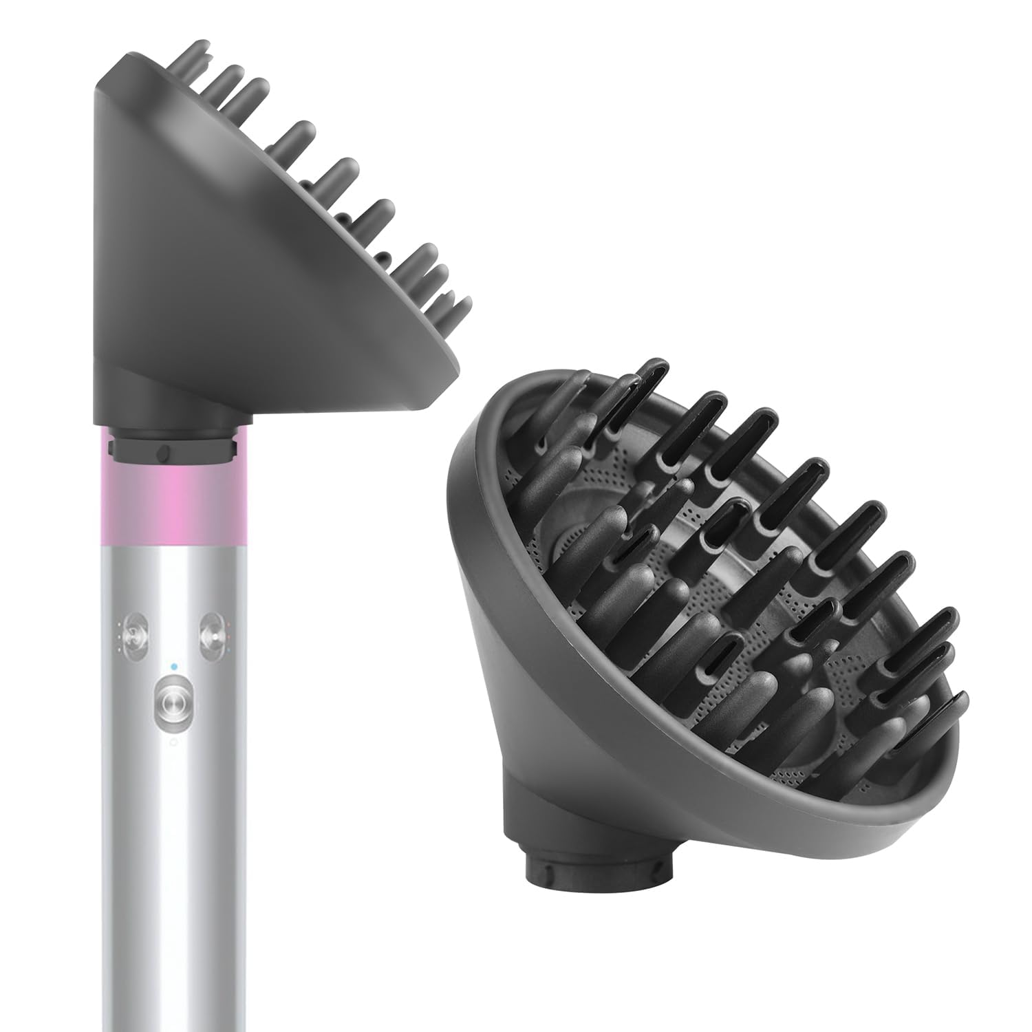 Photo 1 of BVACUMHEAD Upgraded Diffuser Attachment for Dyson Airwrap Styler - Converts to Hair Dryer Diffuser Nozzle, 973365-01, Grey