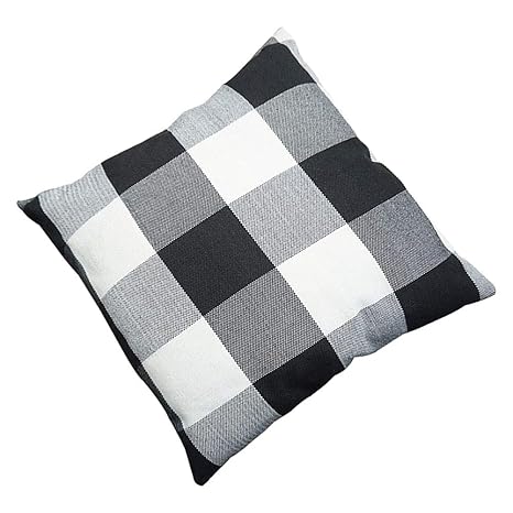 BESPORTBLE 2 stücke Grid Kissenbezug Linum Usitatissimum Kissenbezüge Dekoration für Sofa Schlafzimmer Auto