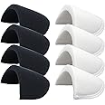 4 Pairs Shoulder Pads Sewing Foam Pads Set-in Sponge Shoulder Pad Shoulder Enhancer for Women Men Blazer Suit Coat Jacket Dress Clothes Sewing Accessories, 2 Pairs White & 2 Pairs Black