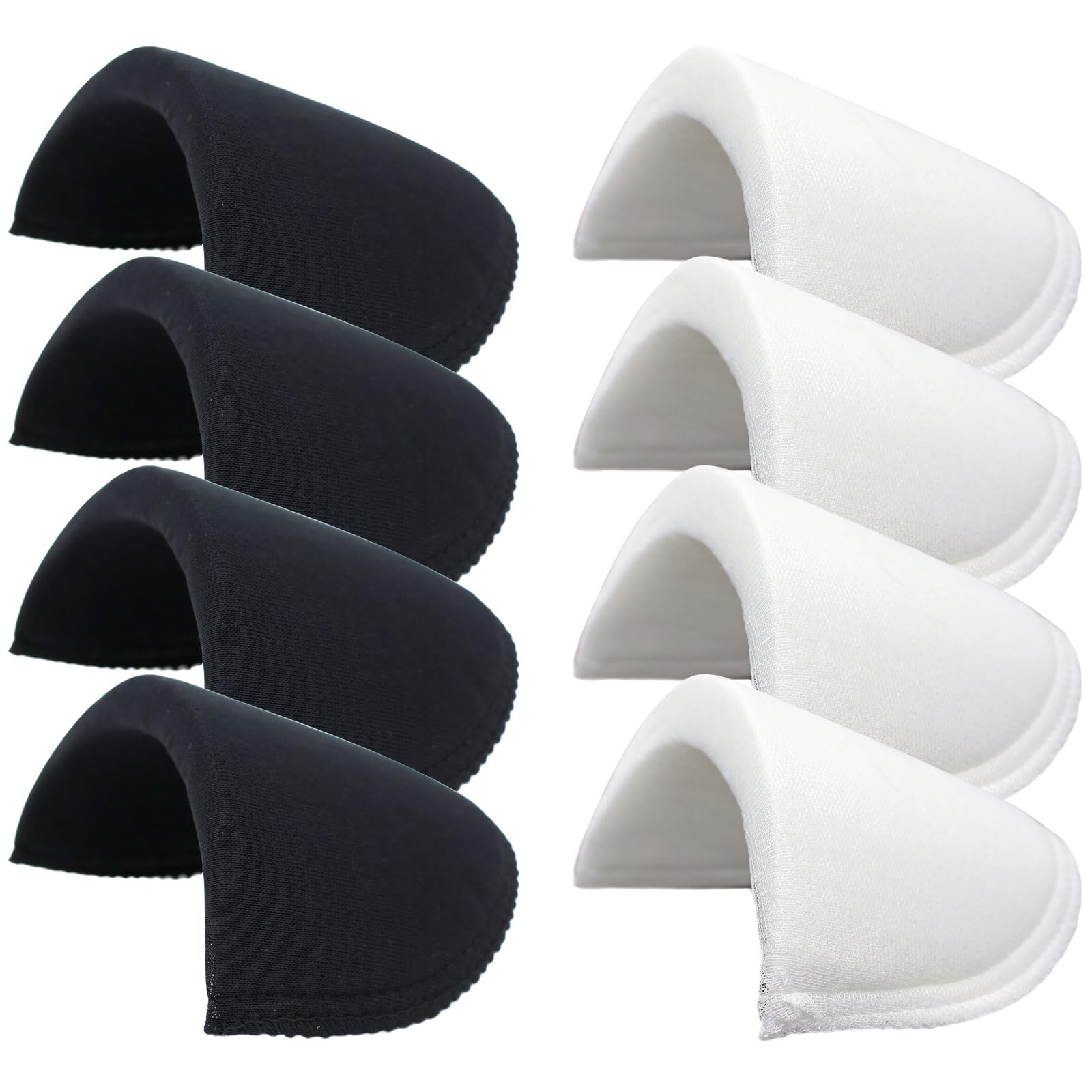 Photo 1 of 4 Pairs Shoulder Pads Sewing Foam Pads Set-in Sponge Shoulder Pad Shoulder Enhancer for Women Men Blazer Suit Coat Jacket Dress Clothes Sewing Accessories, 2 Pairs White & 2 Pairs Black