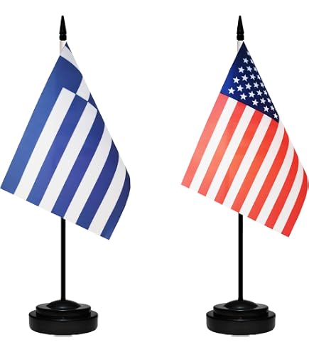 12x18" USA & Italy Combo Stick Flags - Wholesale Pack, 100% Polyester, Double-Sided Print