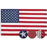 American Flag 6x10 Ft, 5 Brass Grommets for Outdoor/Indoor USA Flag, TearProof Polyester, Heavy Duty Durable Outside US Flags, Embroidered Stars, Sewn Stripes, Hanging Indoor/Room/Wall American Flags